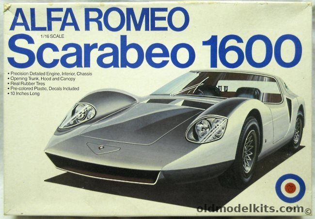 Entex 1/20 Alfa Romeo Scarabeo 1600 - (ex-Bandai), 9132 plastic model kit